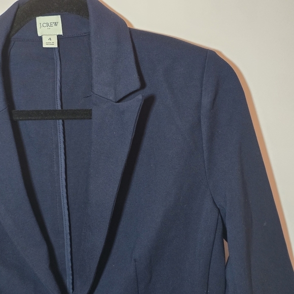 J. Crew Factory Navy Blue Single Button Schoolboy Blazer Notched Lapel, sz 4 - Picture 3 of 9